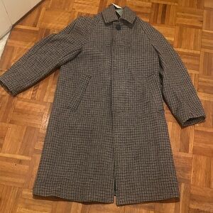 H&M Classic Black and White Houndstooth Trench Coat
